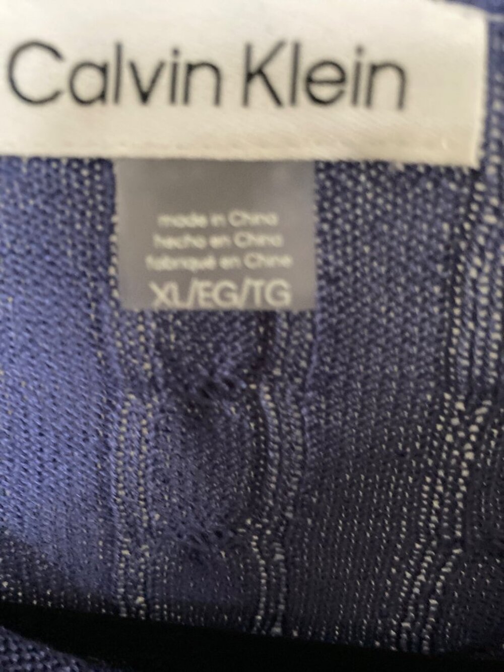 Calvin Klein Women's Ribbed Sleeveless Sweater Future Dusk XL NWT - Picture 2 of 5